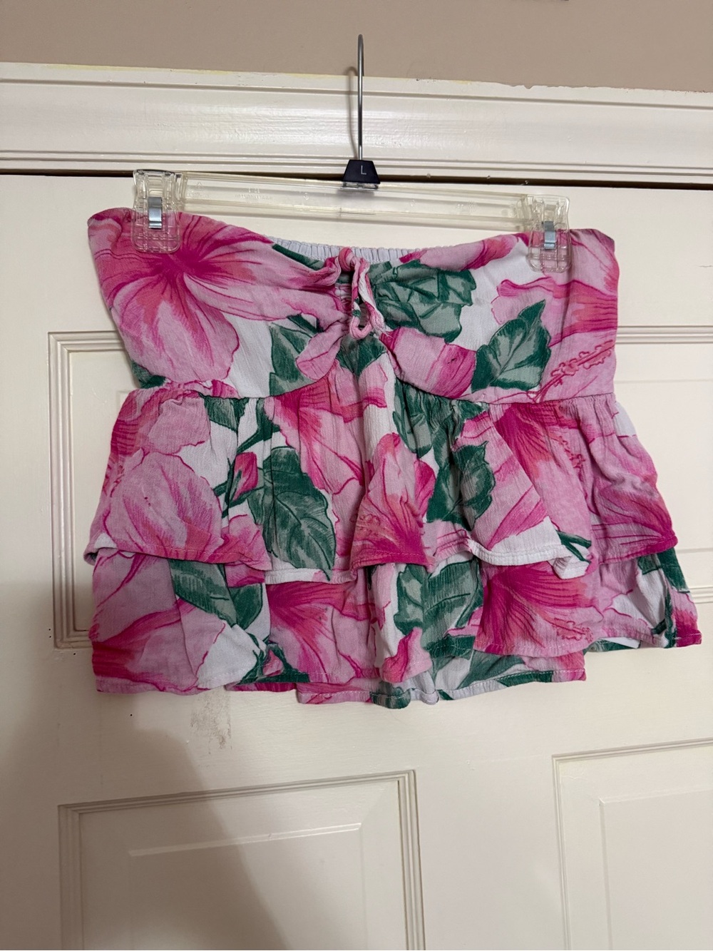 Hollister Pink Floral Tube Top - M